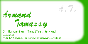 armand tamassy business card